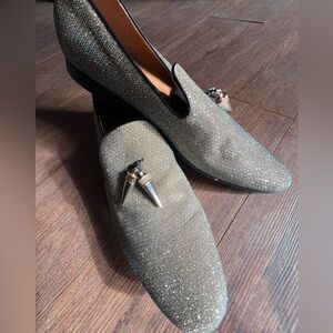 Giorgio Brutini men's slip-on loafer in a gold metallic